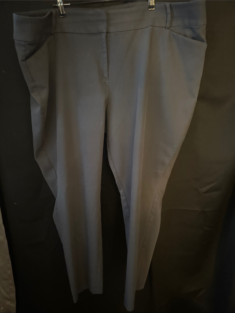 Straight Dress Pants - Grayish blue